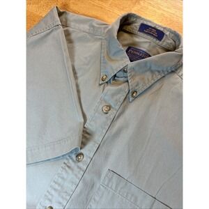 Pendleton‎ Men's Short Sleeve Shirt Medium Sage Green Button Down Chest Pocket